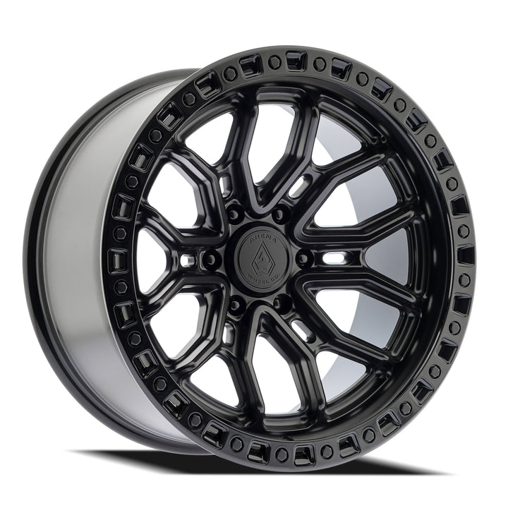 Arena Wheels A120 Terra Satin Black Center Gloss Black Lip