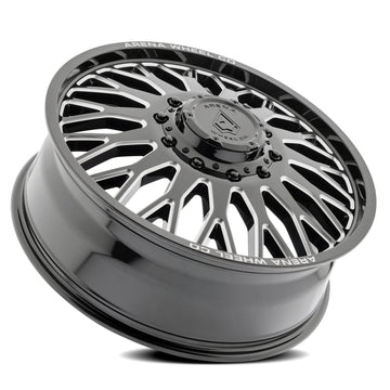 Arena Wheels A121 Monarch Dually Gloss Black and Milled Front