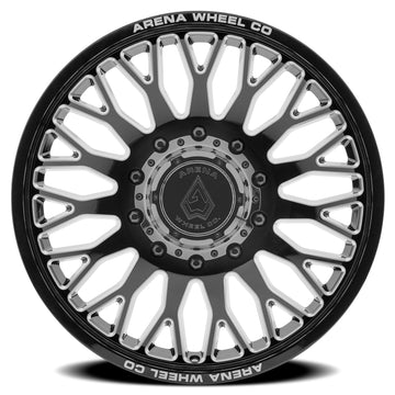 Arena Wheels A121 Monarch Dually Gloss Black and Milled Front