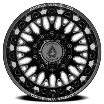 Arena Wheels A121 Monarch Dually Gloss Black and Milled Rear Outer