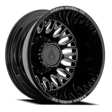 Arena Wheels A121 Monarch Dually Gloss Black and Milled Rear Outer