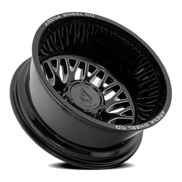 Arena Wheels A121 Monarch Dually Gloss Black and Milled Rear Outer