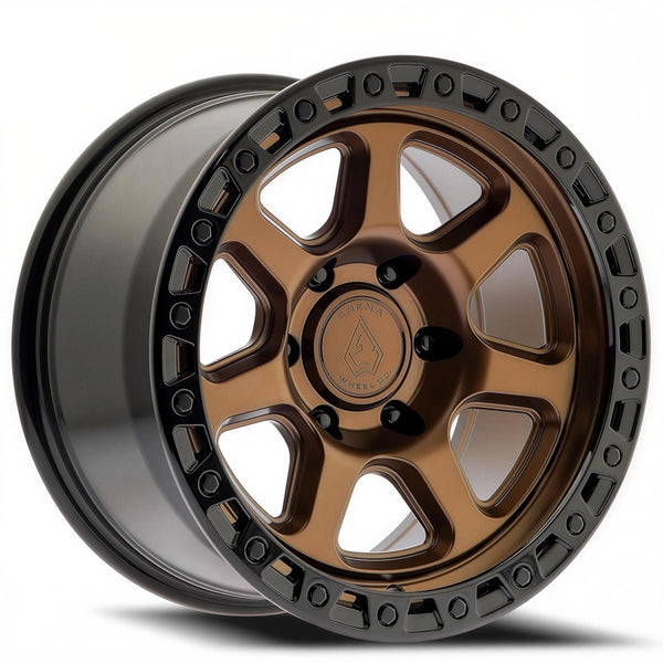 Arena Wheels A123 Throttle Smoked Bronze Center Gloss Black Lip