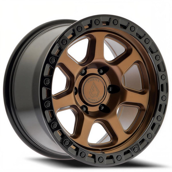 Arena Wheels A123 Throttle Smoked Bronze Center Gloss Black Lip