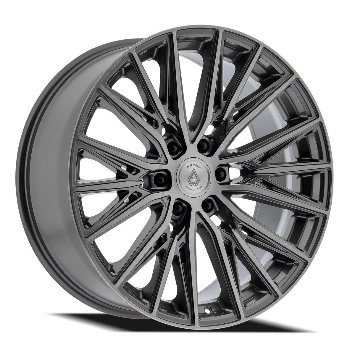Arena Wheels A124 Finesse Gloss Gun Metal Brushed Face
