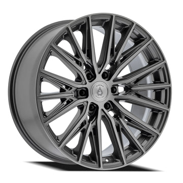 Arena Wheels A124 Finesse Gloss Gun Metal Brushed Face
