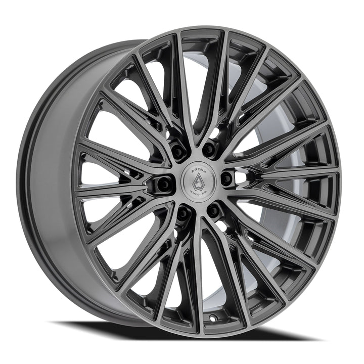 Arena Wheels A124 Finesse Gloss Gun Metal Brushed Face