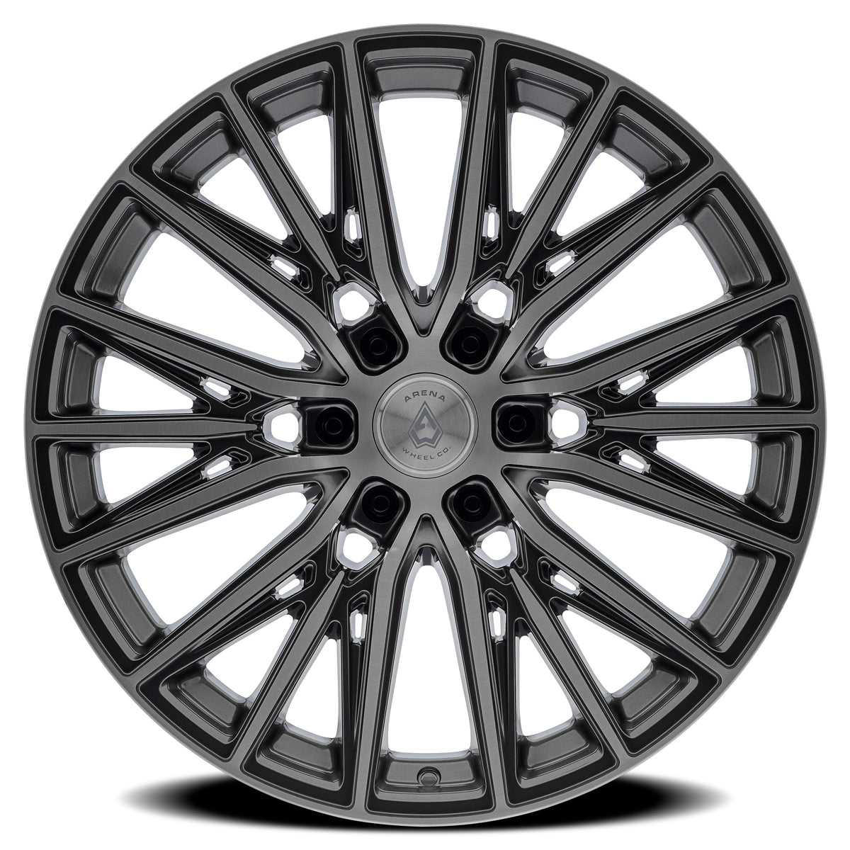 Arena Wheels A124 Finesse Gloss Gun Metal Brushed Face