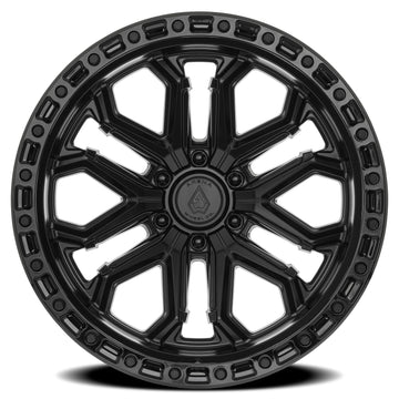 Arena Wheels A125 Jackal Satin Black Center Gloss Black Lip