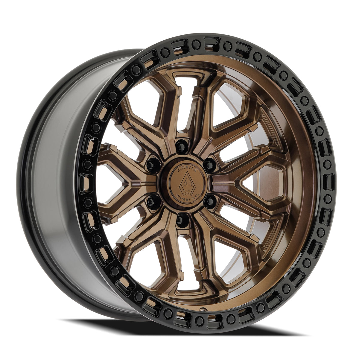 Arena Wheels A125 Jackal Smoked Bronze Center Gloss Black Lip 6 lug