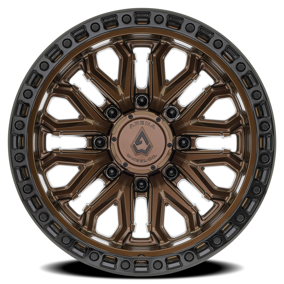 Arena Wheels A125 Jackal Smoked Bronze Center Gloss Black Lip 8 lug