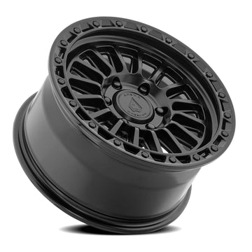 Arena Wheels A130 Podium Satin Black Center Gloss Black Lip 6 lug