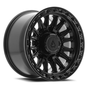 Arena Wheels A132 Blitz Satin Black Center Gloss Black Lip 8 lug