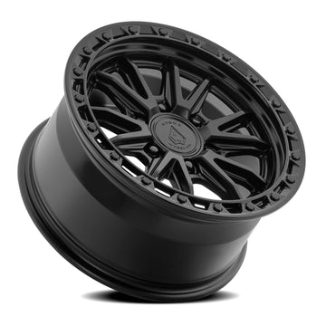 Arena Wheels A135 Atlas Satin Black Center Gloss Black Lip 6 lug