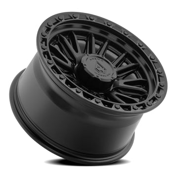 Arena Wheels A135 Atlas Satin Black Center Gloss Black Lip 8 lug