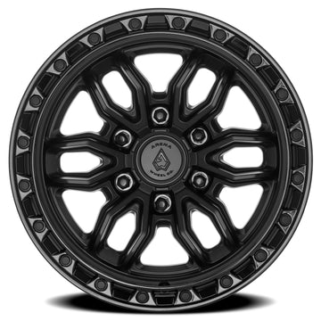 Arena Wheels A137 Pursuit Satin Black Center Gloss Black Lip 6 lug