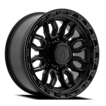 Arena Wheels A137 Pursuit Satin Black Center Gloss Black Lip 8 lug