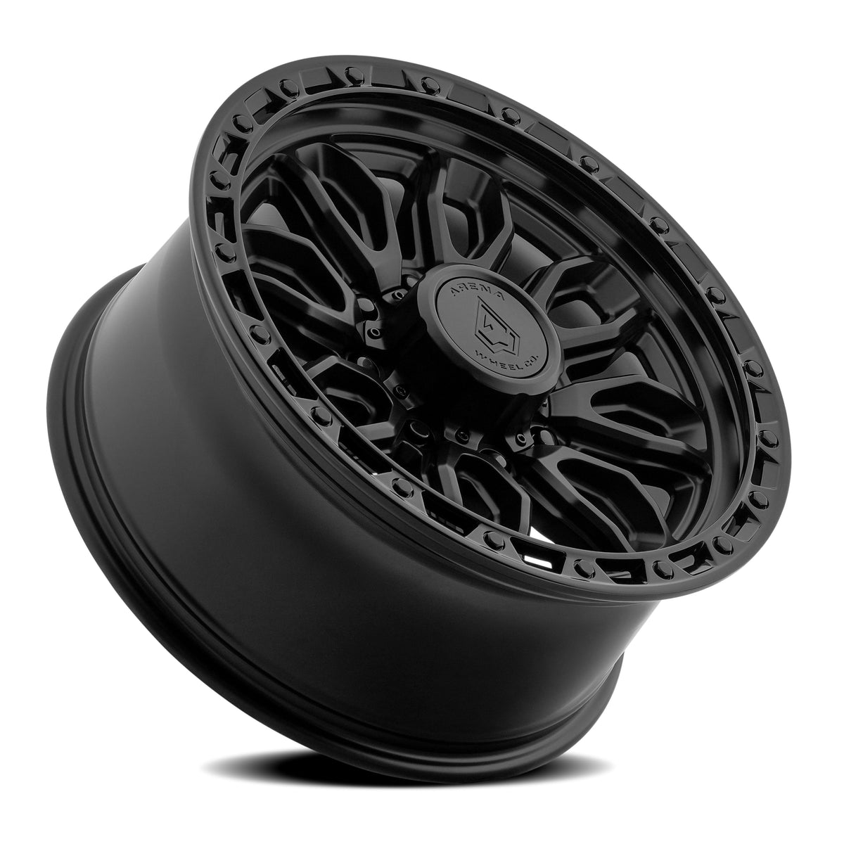 Arena Wheels A137 Pursuit Satin Black Center Gloss Black Lip 8 lug