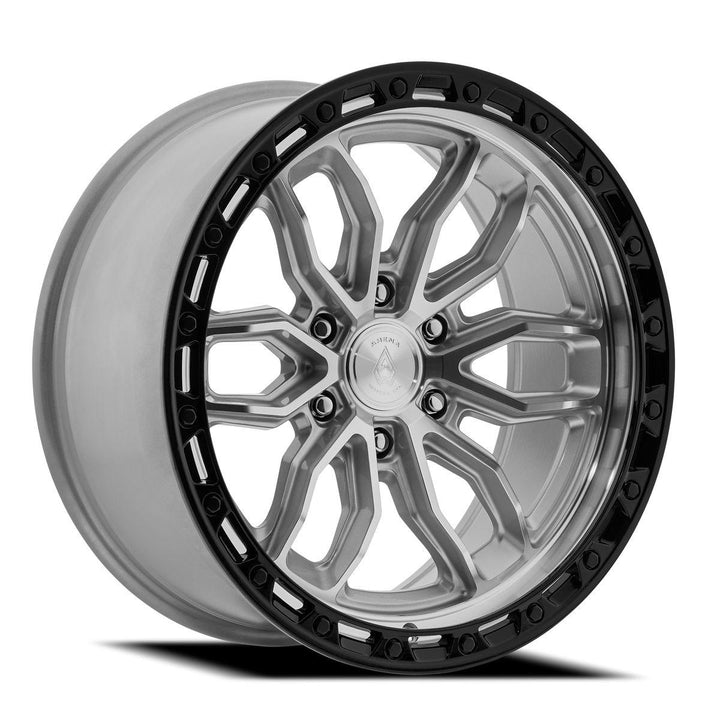Arena Wheels A137 Pursuit Silver Machine Center Gloss Black Lip