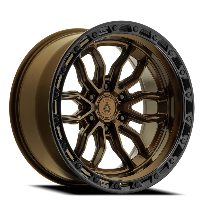 Arena Wheels A137 Pursuit Smoked Bronze Center Gloss Black Lip 6 lug