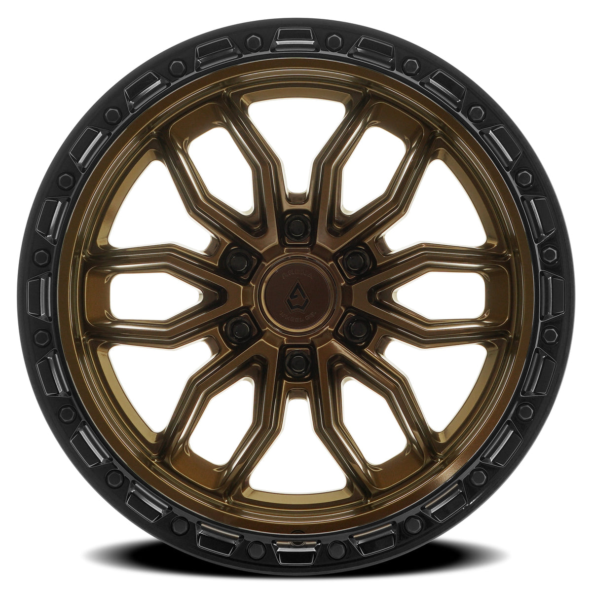 Arena Wheels A137 Pursuit Smoked Bronze Center Gloss Black Lip 6 lug