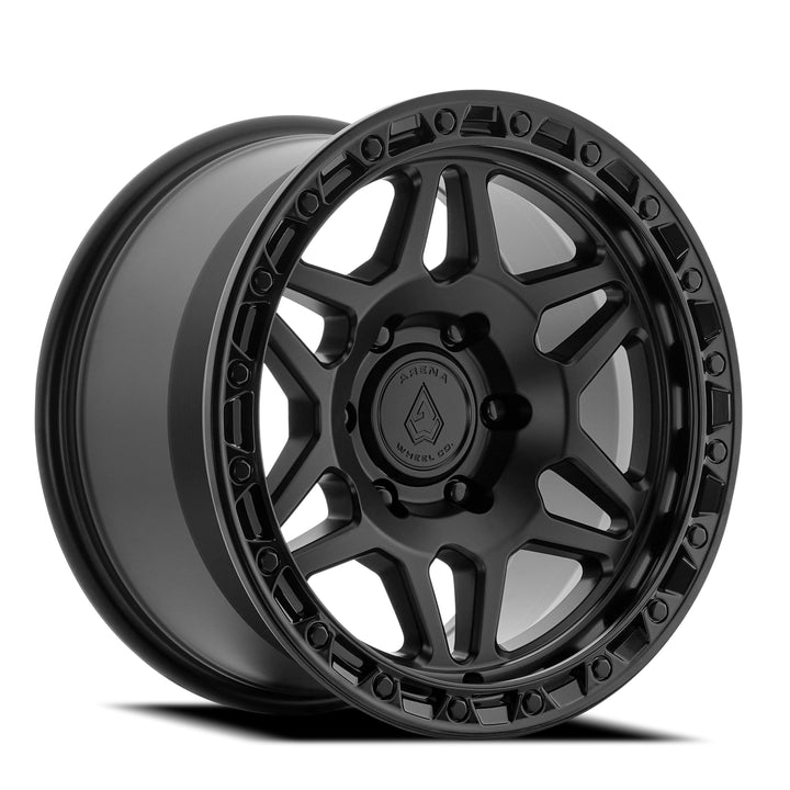 Arena Wheels A139 Octane Satin Black Center Gloss Black Lip