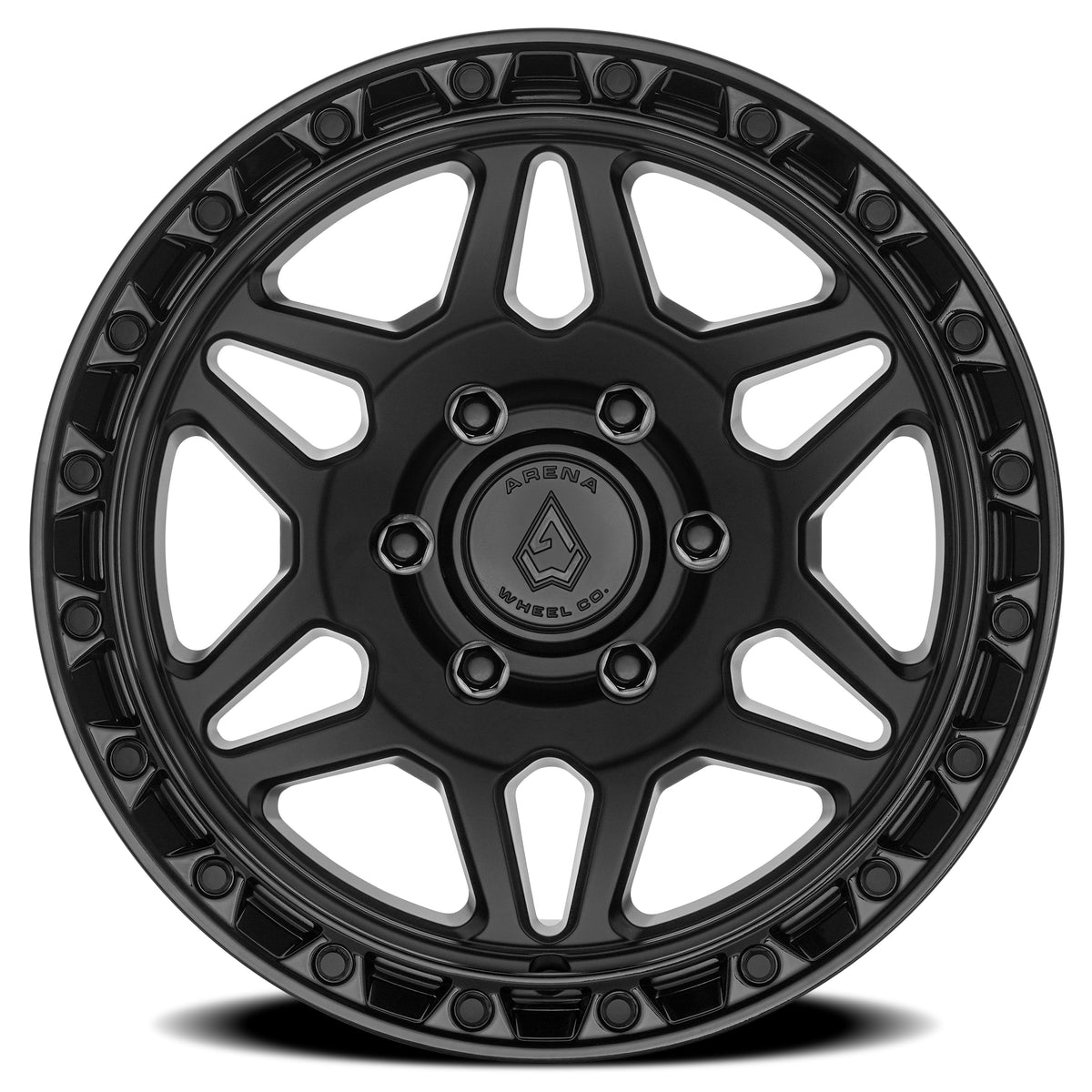 Arena Wheels A139 Octane Satin Black Center Gloss Black Lip