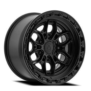 Arena Wheels A142 Fury Satin Black Center Gloss Black Lip