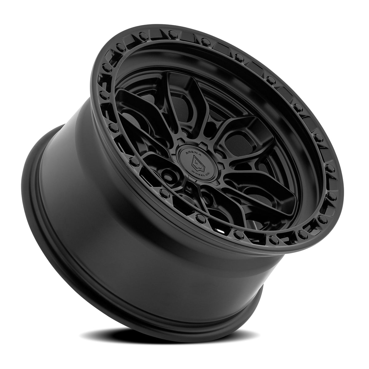 Arena Wheels A142 Fury Satin Black Center Gloss Black Lip