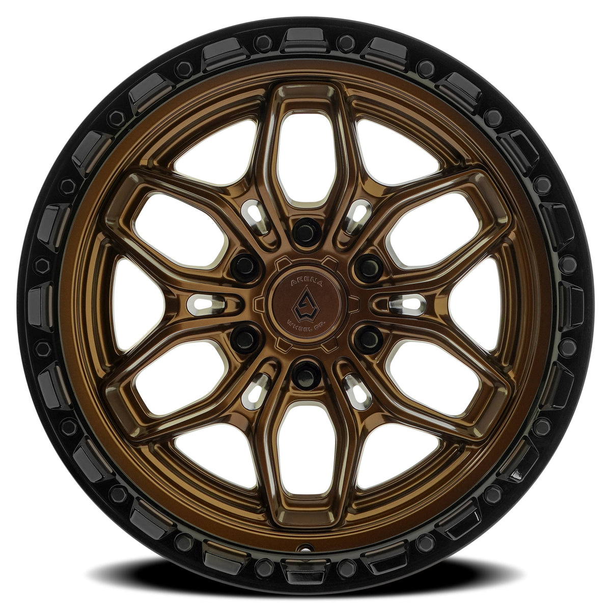 Arena Wheels A142 Fury Smoked Bronze Center Gloss Black Lip