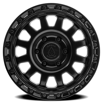Arena Wheels A143 Sting Satin Black Center Gloss Black Lip