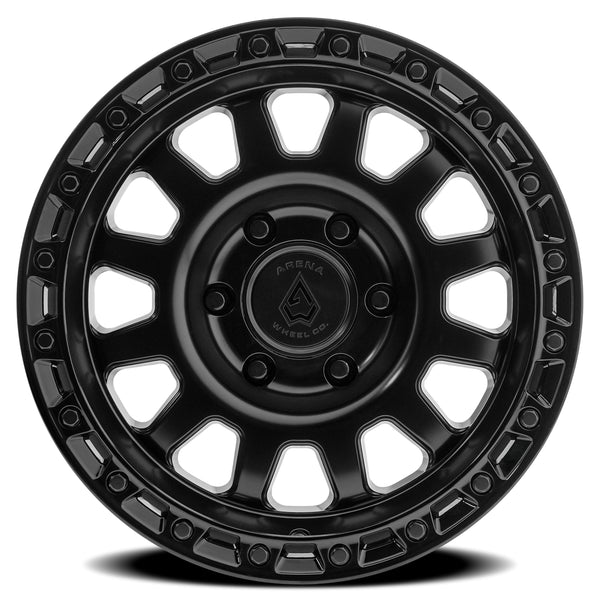 Arena Wheels A143 Sting Satin Black Center Gloss Black Lip
