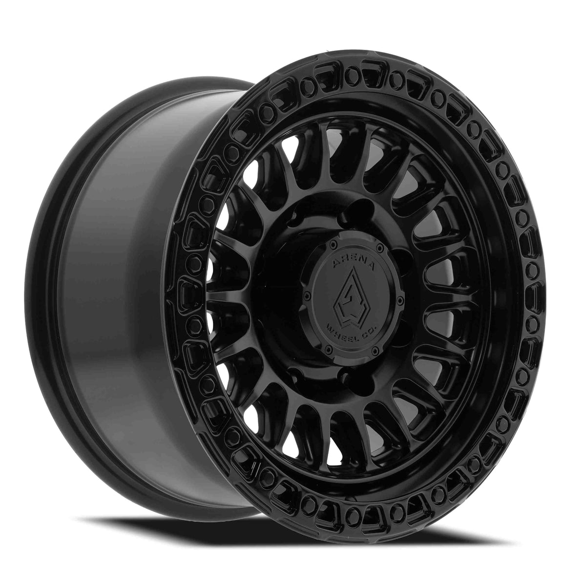 Arena Wheels A153 Apache Satin Black Center Gloss Black Lip