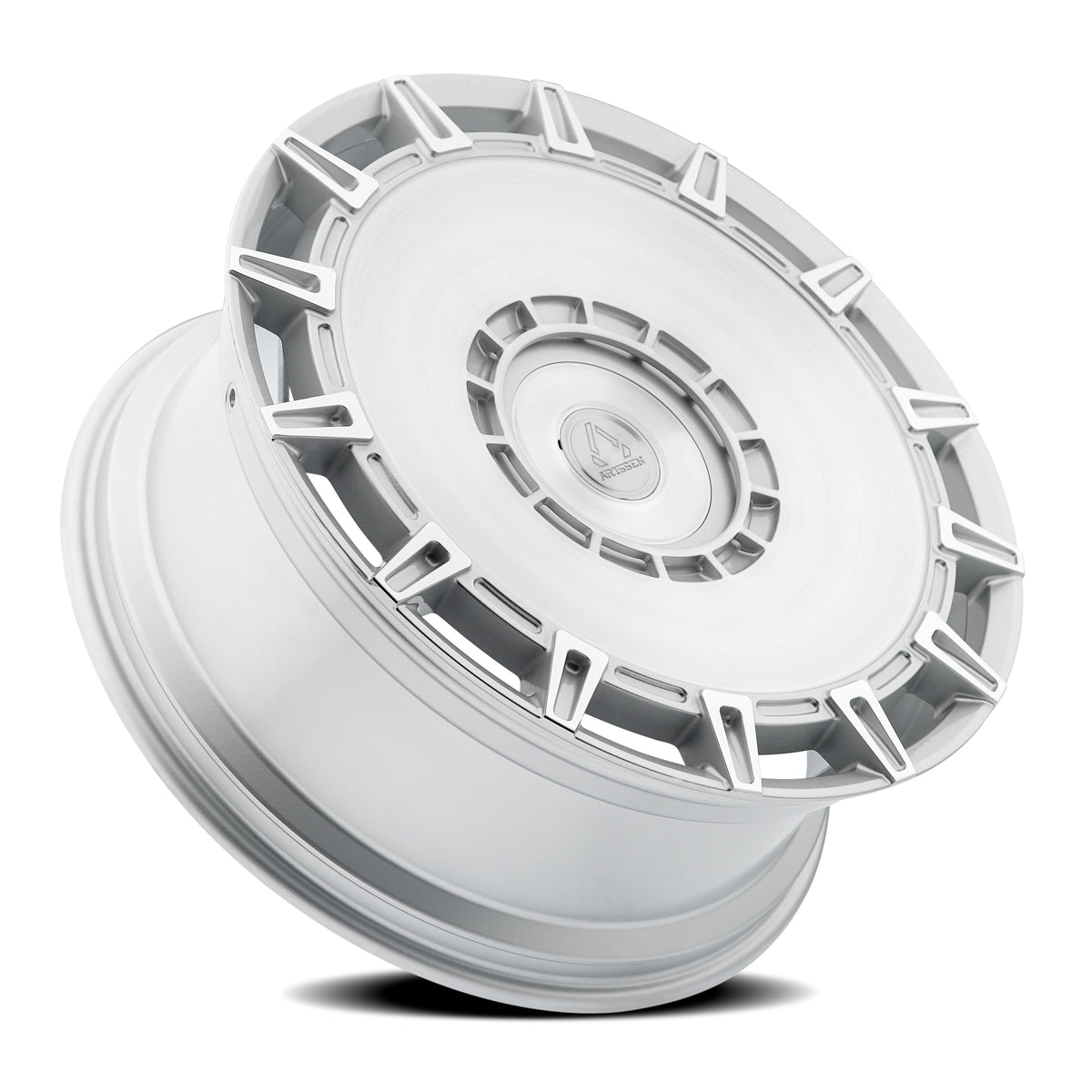 Artssen Wheels AR101 Apollo Gloss Silver Brushed rear angle