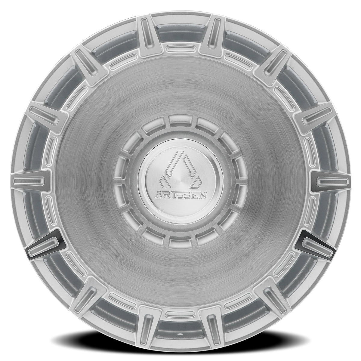 Artssen Wheels AR101 Apollo Gloss Silver Brushed face view