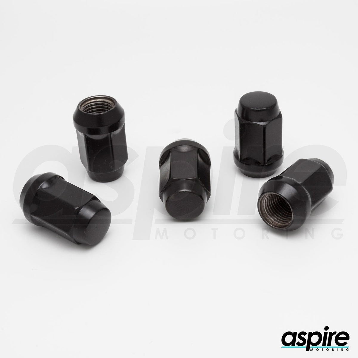 Black Hexagonal Lug Nuts - aspire MOTORING