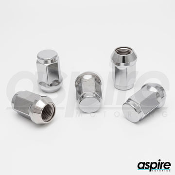 Chrome Hexagonal Lug Nuts - aspire MOTORING