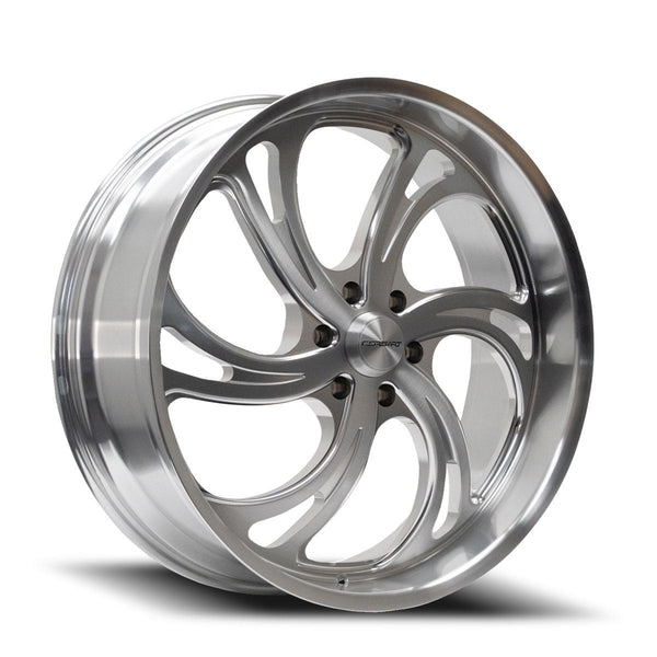 Corsart Wheels R501 Argon 6 Brushed Milled Diamond Cut Lip Left
