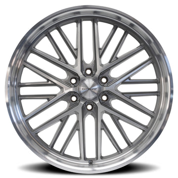 Corsart Wheels R507 Kingpin 6 Gloss Brushed with Diamond Cut Lip face view