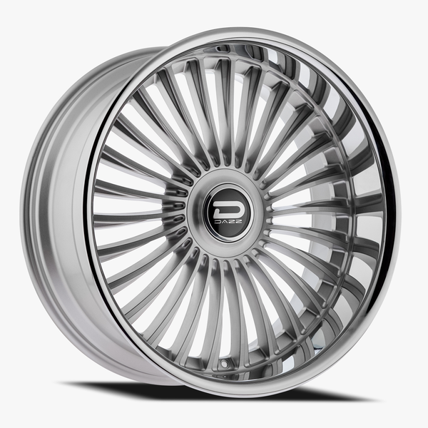 Dazz Wheels D104 Merlot Gloss Silver Brushed Chromed Stainless Steel Lip