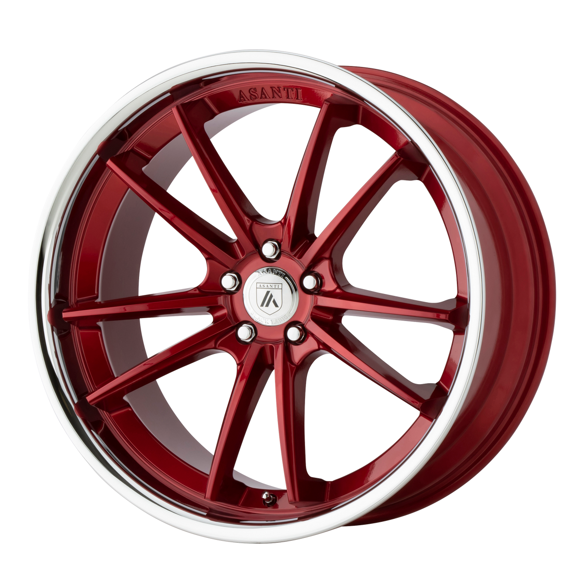Asanti Wheels Abl-23 Sigma Candy Red with Chrome Lip
