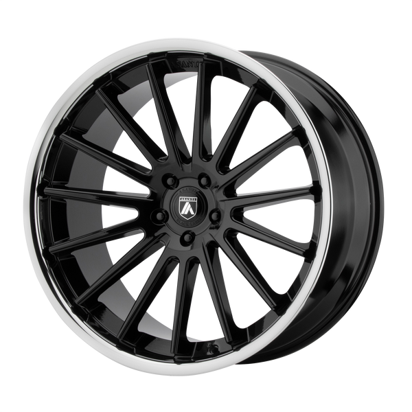 Asanti Wheels Abl-24 Beta Gloss Black with Chrome Lip