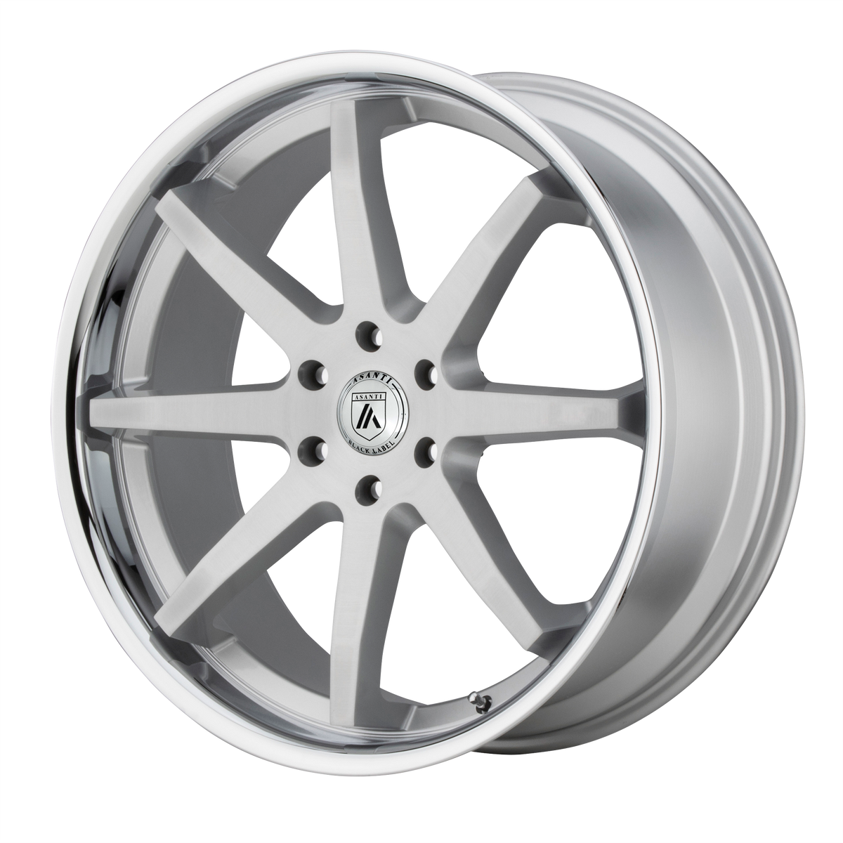 Asanti Wheels Abl-32 Kaiser Brushed Silver with Chrome Lip
