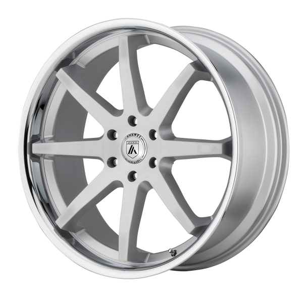 Asanti Wheels Abl-32 Kaiser Brushed Silver with Chrome Lip