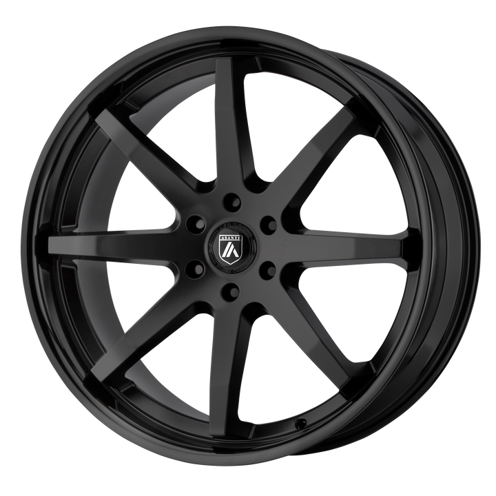 Asanti Wheels Abl-32 Kaiser Satin Black with Gloss Black Lip