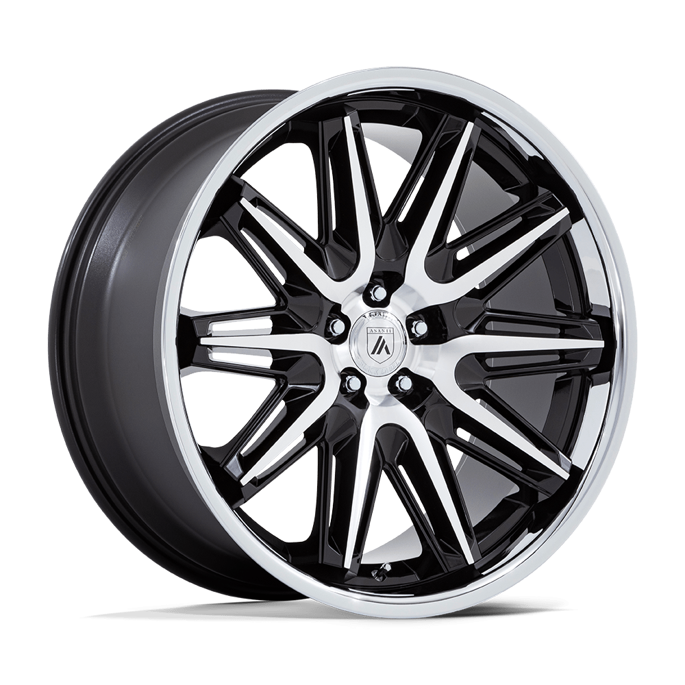 Asanti Wheels AB047 Imperator Gloss Black Machined with Stainless Steel Lip