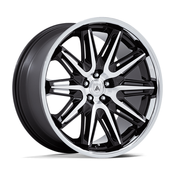 Asanti Wheels AB047 Imperator Gloss Black Machined with Stainless Steel Lip