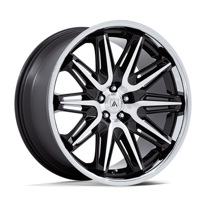 Asanti Wheels AB047 Imperator Gloss Black Machined with Stainless Steel Lip