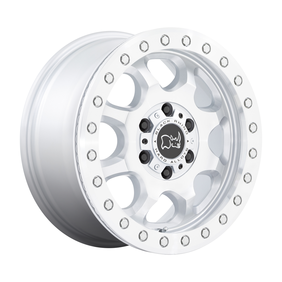 Black Rhino Wheels Venture Beadlock Gloss Silver with Machined Face