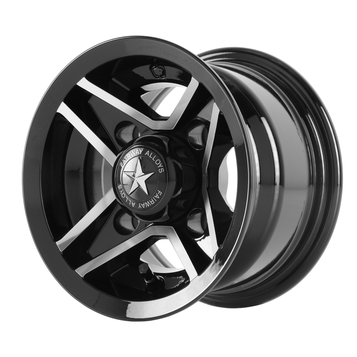 Fairway Alloys Wheels FA127 Divot Utv Gloss Black Machined
